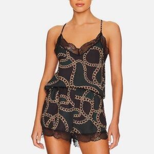 Plush Apparel Chain Link Cami and Shorts Pajama set, NWT, XS